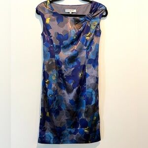 Evan Picone Floral Blue Dress